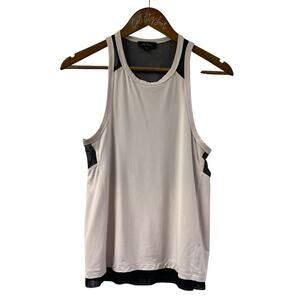 Alala Tank Top Pink Black Mesh Small Sleeveless Workout Athletic